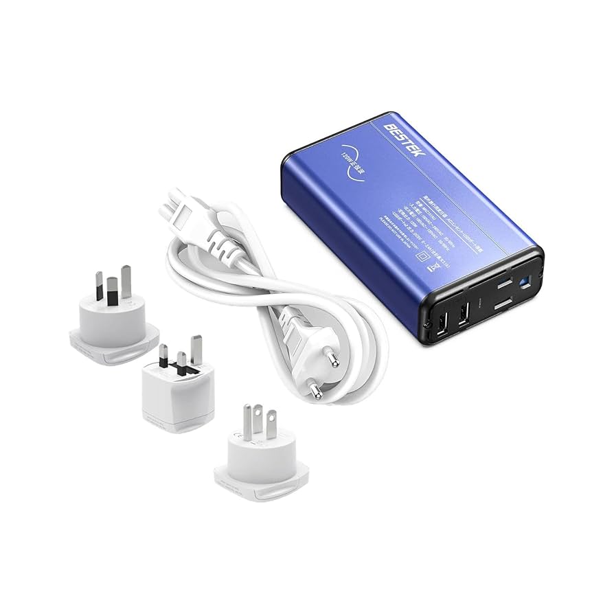 【限定1セット】２個　正弦波変圧器 海外旅行用 海外コンセント変換プラグ 変圧器 Amazon.co.jp: BESTEK 【経済産業省承認済み】 海外旅行用変圧器